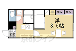 レオパレスプレミール 1Kの間取図画像