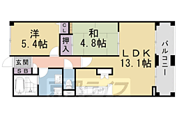 パインフィールド洛東 2LDKの間取図画像