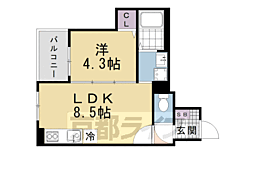 F asecia Tabit 1LDKの間取図画像