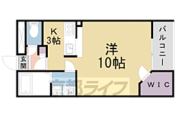 レオネクスト京都 1Kの間取図画像