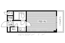 イスズベル京都伏見 1Kの間取図画像