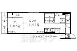 スパローテラス 1LDKの間取図画像