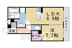 セジュール暁 1LDKの間取図画像
