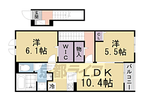 グリーンハイツ加茂I 205 ｜ 京都府木津川市加茂町里中門伝（賃貸アパート2LDK・2階・56.08㎡） その2