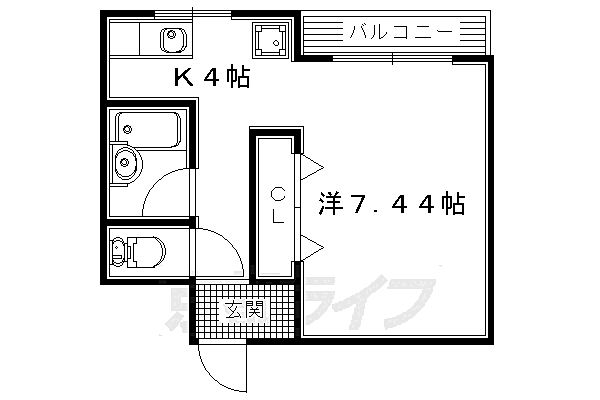 ハートフルマンション 209｜京都府京田辺市薪小山(賃貸マンション1K・3階・29.94㎡)の写真 その2