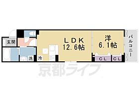 ウィスタリア城陽 303 ｜ 京都府城陽市寺田北東西（賃貸アパート1LDK・3階・43.89㎡） その2