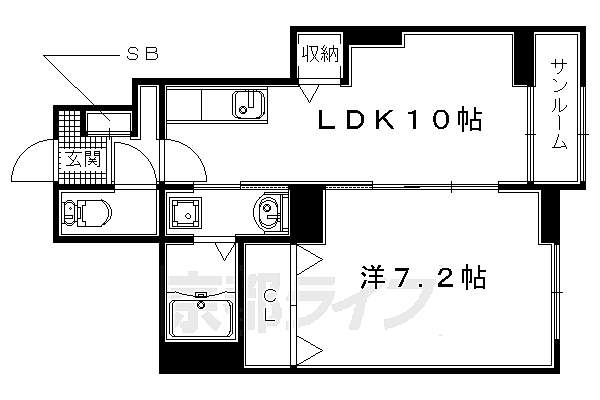 サンタ・シーマ 102｜京都府宇治市木幡(賃貸アパート1LDK・1階・43.50㎡)の写真 その2