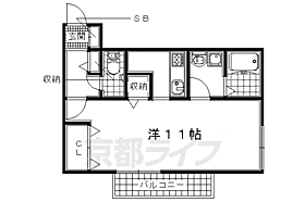 エイトキューブ　Ａ棟 103 ｜ 京都府木津川市吐師松葉（賃貸アパート1K・1階・34.72㎡） その2