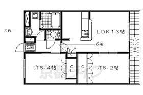 ローズマリー 201 ｜ 京都府木津川市梅美台5丁目（賃貸アパート2LDK・2階・57.30㎡） その2