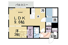 メルベーユドゥ 102 ｜ 京都府京田辺市田辺深田（賃貸アパート1LDK・1階・33.51㎡） その2