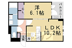 フラワータウン　ジャスミン 1階1LDKの間取り
