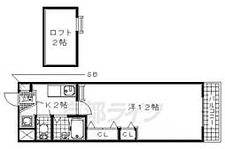 近鉄京都線 小倉駅 徒歩5分の賃貸マンション 5階1Kの間取り