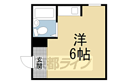 エクセレンスヴィラ87 1階ワンルームの間取り