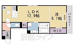 カーサ・コチネッラ 1階1LDKの間取り