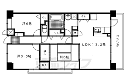 近鉄京都線 伊勢田駅 徒歩5分の賃貸マンション 1階3LDKの間取り