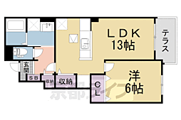 サントノーレII 1階1LDKの間取り