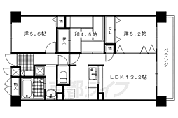 近鉄京都線 伊勢田駅 徒歩5分の賃貸マンション 1階3LDKの間取り