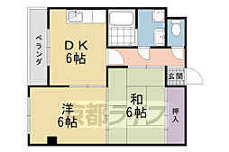 グランヴィア貴船 2DKの間取図画像