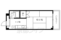 ハイツベルセイム 1Kの間取図画像