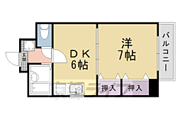 パトリード有栖 1DKの間取図画像