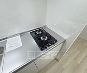 2口ガスコンロ付きのキッチン
