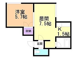 間取図画像 1LDK