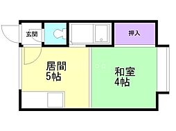 東16ハイツ 1DKの間取図画像