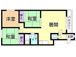 ロイヤルパーク23 3LDKの間取図画像