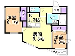 間取図画像 2LDK