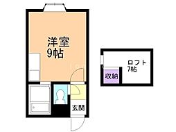 トア・アルディN31 ワンルームの間取図画像