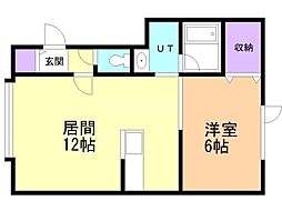 ドリームルーストM 1LDKの間取図画像
