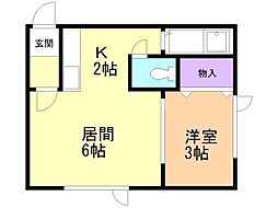 間取図画像 1LDK
