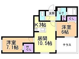 間取図画像 2LDK