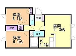 間取図画像 2LDK