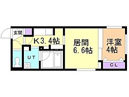 間取図画像 1LDK