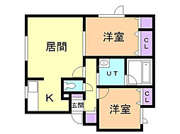 間取図画像 2LDK