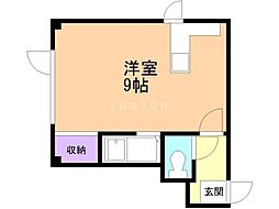 エクセレンス元町 ワンルームの間取図画像