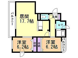 間取図画像 2LDK
