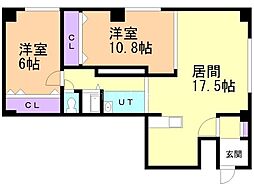 シャトレ美香保公園3 2LDKの間取図画像
