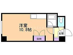 モンターニュアネックス ワンルームの間取図画像