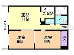 間取図画像 2LDK