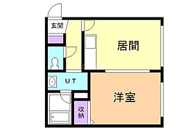 ジョンスノーハウス 1DKの間取図画像