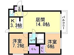 間取図画像 2LDK