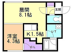 CasaMio 1DKの間取図画像