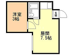 ドレスデン 1DKの間取図画像