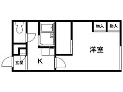 レオパレスシンフォニー 1Kの間取図画像