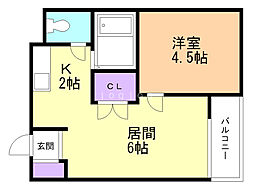 ムジカ.セ.ピアーチェ 1LDKの間取図画像