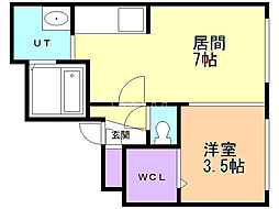 CASAN7 1LDKの間取図画像