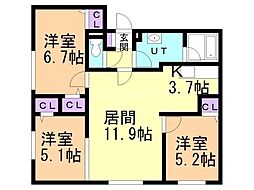 BRIGHTGARDEN209 3LDKの間取図画像