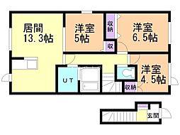プランドール24 3LDKの間取図画像